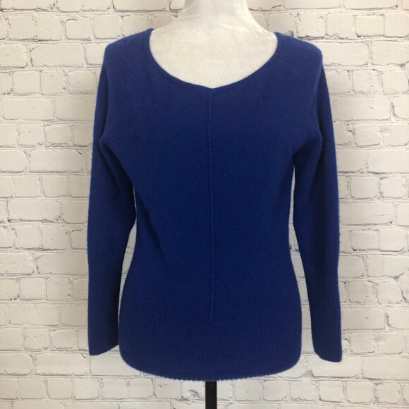 Athleta 100% Cashmere Adi Sweater Blue - Picture 1 of 7